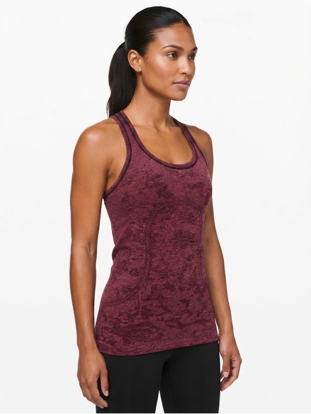 lululemon athletica Women’s Deep Maroon Seamless Racerback Tank